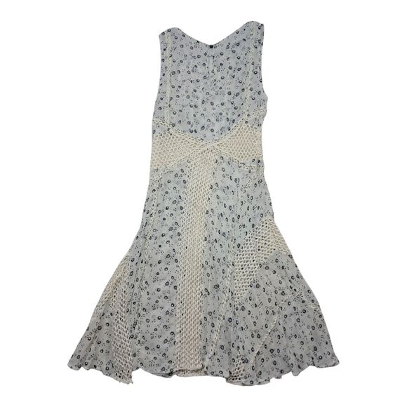 Anthropologie Floreat Dress Women's 6 White Windswept Crochet‎ Sheer Cottagecore - Picture 1 of 15